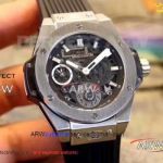 Perfect Replica Hublot Big Bang 43mm Watch Skeleton Dial Rubber Strap